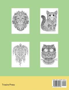 Adult coloring book - Animal mandala