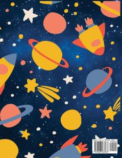 Space Coloring Book for Kids: Beautiful Space Coloring Book with Planets Rockets Cool Space Ships Astronauts And More Coloring Book For Kids Ages 4-8