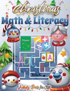 Christmas Math and Literacy Activity Book for KidsHoliday Math and Reading Adventures