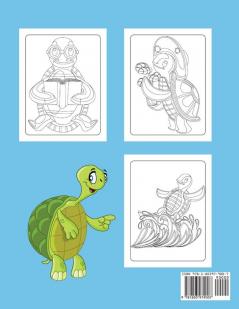 Amazing Turtle coloring book: Children Activity Book for Boys & Girls Age 3-8 with 50 Super Fun Coloring Pages of ... (Cool Kids Learning Animals)