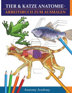 Tier & Katze Anatomie-Arbeitsbuch zum Ausmalen