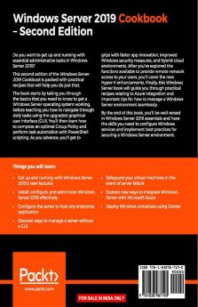 Windows Server 2019 Cookbookm - Second Edition