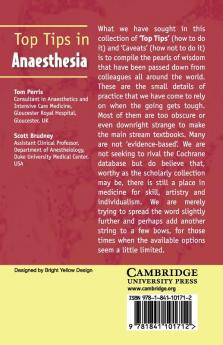 Top Tips in Anaesthesia