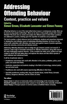 Addressing Offending Behaviour