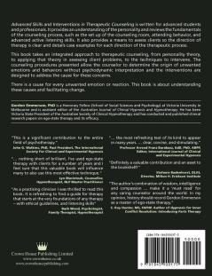 Advanced Skills and Interventions in Therapeutic Counseling