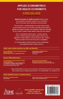 Applied Econometrics for Health Economists