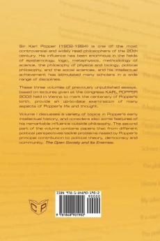 Karl Popper. A Centenary Assessment. Volume I - Life and Times and Values in a World of Facts