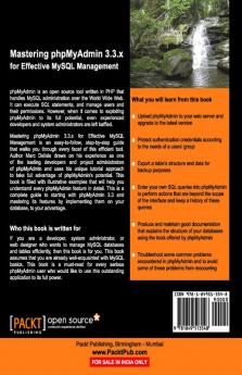 Mastering Phpmyadmin 3.3.X for Effective MySQL Management