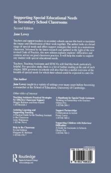 Supporting Special Educational Needs in Secondary School Classrooms