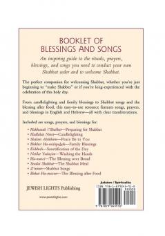 Shabbat Seder: Booklet of Blessings and Songs