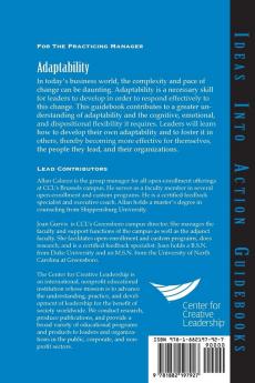 Adaptability: Responding Effectively to Change (J–B CCL (Center for Creative Leadership))