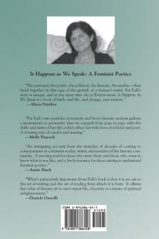 It Happens as We Speak -- A Feminist Poetics