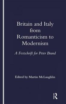 Britain and Italy from Romanticism to Modernism