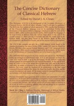 The Concise Dictionary of Classical Hebrew