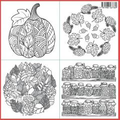 Large Print Adult Fall Coloring Book - A Simple & Easy Coloring Book for Adults with Autumn Wreaths Leaves & Pumpkins