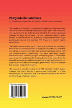 Postgraduate Handbook: A Comprehensive Guide for PhD and Master's Students and their Supervisors