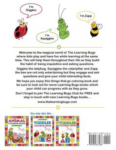 Things That Go Coloring Book with The Learning Bugs: Fun Children's Coloring Book for Toddlers & Kids Ages 3-8 with 50 Pages to Color & Learn About Cars Trucks Tractors Trains Planes & More