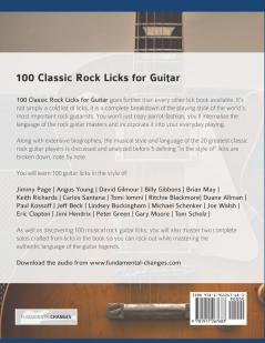 100 Classic Rock Licks for Guitar