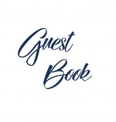 Navy Blue Guest Book Weddings Anniversary Party's Special Occasions Memories Christening Baptism Visitors Book Guests Comments Vacation Home ... Funeral Wake and Visitor Book (Hardback)