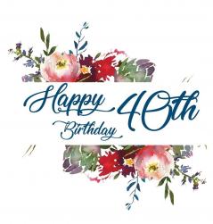 Happy 40th Birthday Guest Book (Hardcover): Memory book guest book birthday and party decor