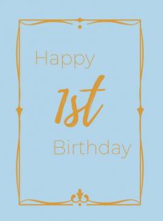 Happy 1st Birthday Guest Book (Hardcover)