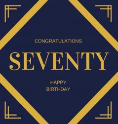 Happy 70th Birthday Guest Book (Hardcover)