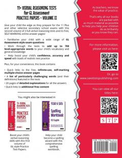 11+ Verbal Reasoning Tests for GL Assessment Practice Papers with Detailed Answers & Challenging Words List