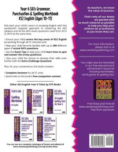 Year 6 SATs Grammar Punctuation and Spelling Workbook KS2 English Ages 10-11