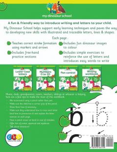 My Dinosaur School Writing Workbook Age 3-5: Fun dinosaur first practice words activity book