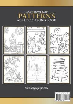 Color Frame Keep. LARGE PRINT Adult Coloring Book PATTERNS: Fun And Easy Patterns Animals Flowers And Beautiful Garden Designs