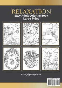 Large Print Easy Adult Coloring Book RELAXATION