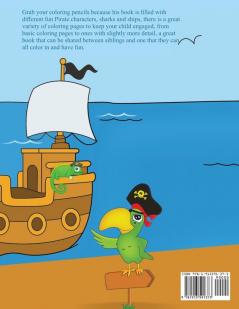 Sharks Ships & Pirates: Kids Coloring Books