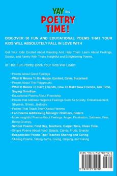 Poetry For Kids: YAY IT'S POETRY TIME! 50 Fun Poems That Kids Will Love (First Grade Reading and Kindergarten Reading)