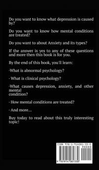 Abnormal Psychology: The Causes and Treatments of Depression Anxiety and More Third Edition: 21 (Introductory)