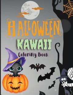 Halloween Kawaii Coloring Book: Happy Halloween Coloring Book For Kids Cute Spooky Big Pictures to Color Such as ... Unicorn Pumpkin Haunted Houses ... Much More Halloween Coloring Book Gift Idea