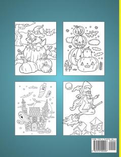 Halloween Coloring Book for Kids: Amazing Coloring Book with Cute Spooky Scary ThingsFor kids ages 4-8