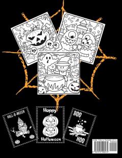 Halloween Coloring Book For Kids: Fun Collection Of Halloween Coloring Pages For Boys and Girls Cute Scary And Spooky Witches Vampires Ghosts ... Gift For Kids All Ages 3-5 4-8 Toddlers Pr