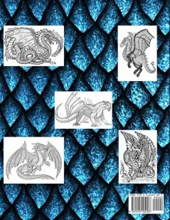 Dragon Coloring Book: For Men and Women with Mythological Creatures Relaxation and Stress Relieving with over +40 High Quality Beautiful Mandala Coloring Pages