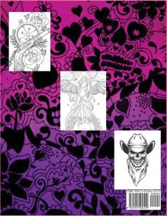 Tattoo Coloring Book: For Men and Women Relax with this Beautiful Tattoo Designs Such As Guns Sugar Skulls Roses Angels and More