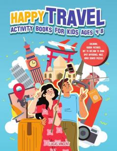 Happy Travel Activity Books For Kids Ages 4-8