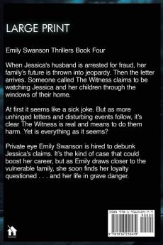 Watch You Sleep: Large Print Edition: 4 (The Emily Swanson Series)