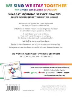 We Sing We Stay Together: Shabbat Morning Service Prayers (GERMAN): Wir Singen Wir Bleiben Zusammen: Gebete Zum Morgengottesdienst Am Shabbat