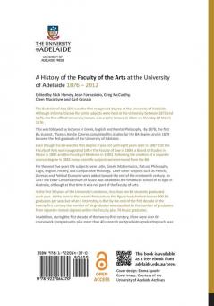 History of the Faculty of Arts at the University of Adelaide 1876-2012