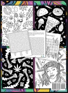 Stoner Activity Book - Psychedelic Colouring Pages Word Searches Trippy Mazes & More For Stress Relief & Relaxation