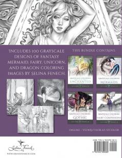 Grayscale Fantasy Coloring Collection: 100 Designs: 29 (Fantasy Coloring by Selina)