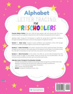 Alphabet Letter Tracing for Preschoolers: A Workbook For Kids to Practice Pen Control Line Tracing Shapes the Alphabet and More! (ABC Activity Book)