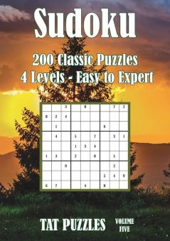 Sudoku: 200 Classic Puzzles - 4 Levels - Easy to Expert: 5