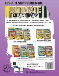 LEVEL 3 Supplemental Workbook - Ultimate Music Theory: Theory Level 3 is EASY with the LEVEL 3 Supplemental Workbook (Ultimate Music Theory) - ... Workbook!: 22 (Umt Supplemental Workbook)