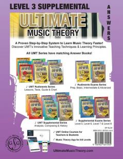 LEVEL 3 Supplemental Answer Book - Ultimate Music Theory: LEVEL 3 Supplemental Answer Book - Ultimate Music Theory (identical to the LEVEL 3 ... Marking!: 23 (Umt Supplemental Workbook)