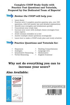 Review the COOP! Cooperative Admissions Exam Study Guide and Practice Test Questions